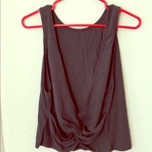 Lululemon open back black tank top